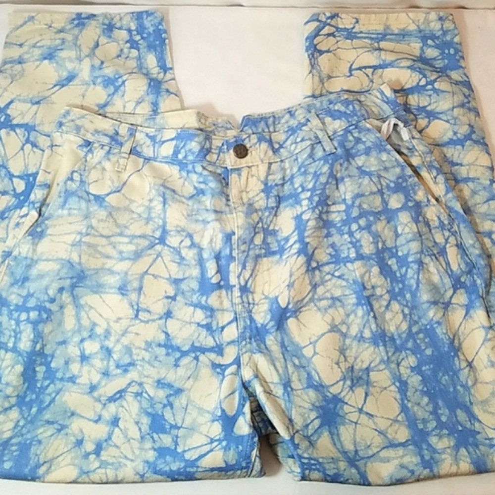 Rachel Comey x Target Blue Marble Print High-Rise Tapered Jeans Size 14